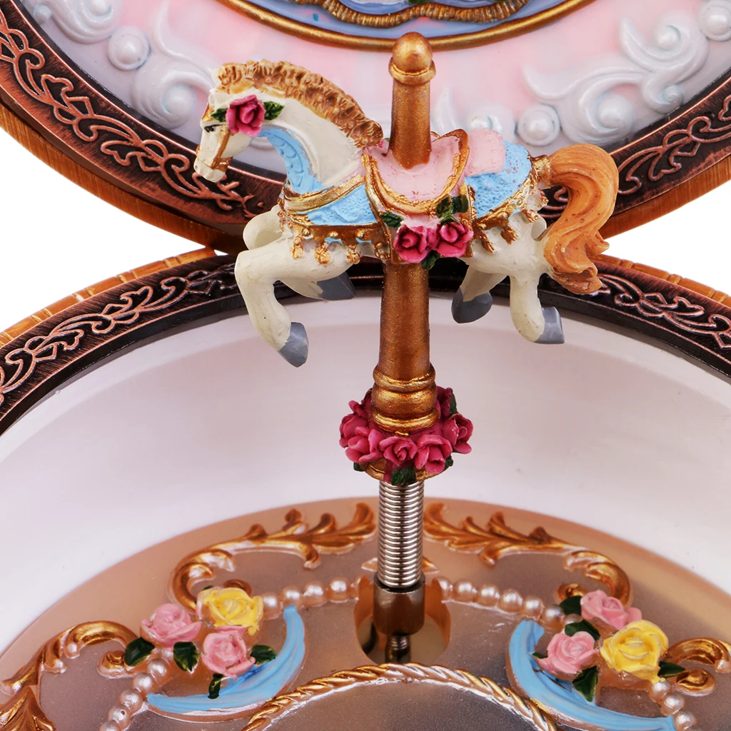 Retro Music Box with LED Flash Light Kids Christmas Birthday Gift Canon in D