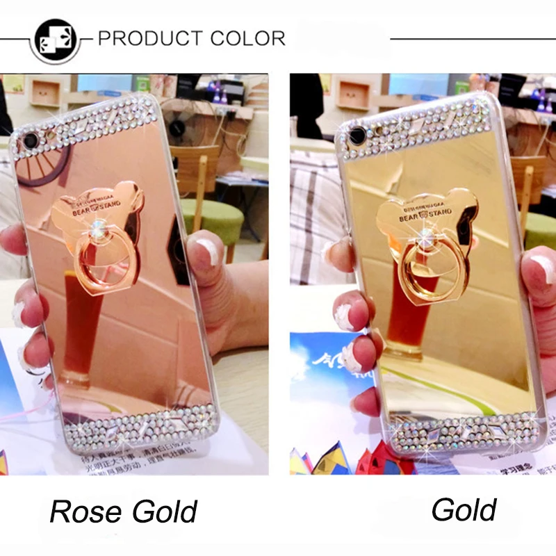 Bling diamond case with ring holder for iphone