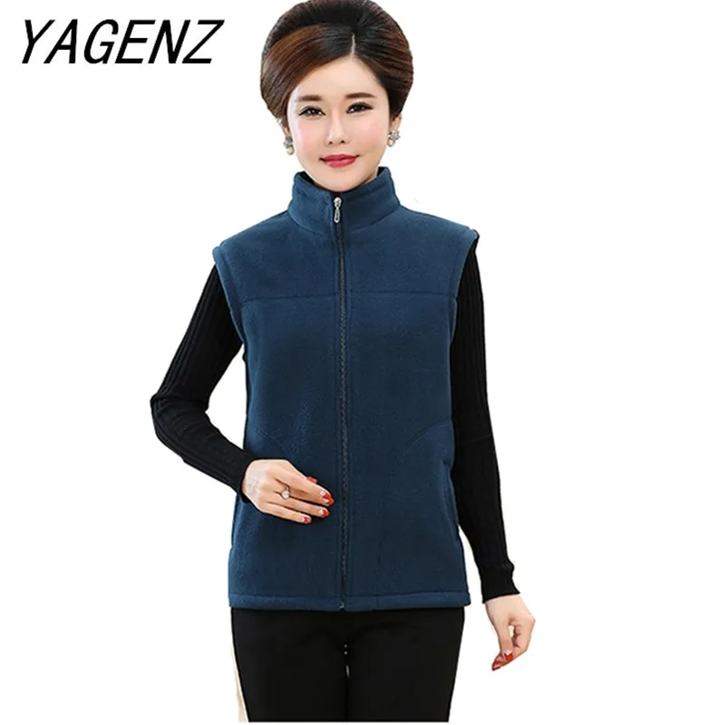 Skup Wiosna jesień kobiety w średnim wieku ciepła kamizelka Slim bez rękawów odzież wierzchnia luźne duże rozmiary kobiet kamizelka Casual topy 5XL