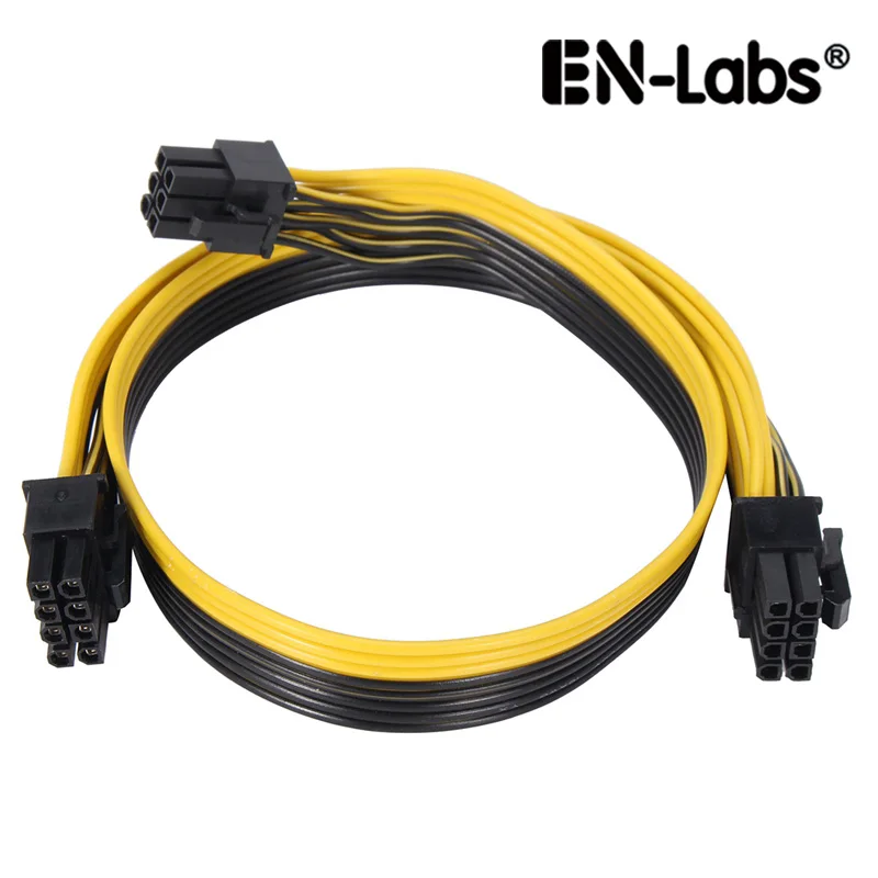 En Labs PCIe 6pin до 8pin (6 + 2) папа PCI E силовой сплиттер кабель для GPU питания Breakout Board