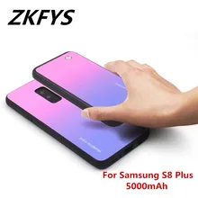 ZKFYS для Samsung Galaxy S8 Plus, беспроводное магнитное Ультра тонкое быстрое зарядное устройство, чехол для аккумулятора 5000 мАч, задняя крышка, чехол для зарядного устройства