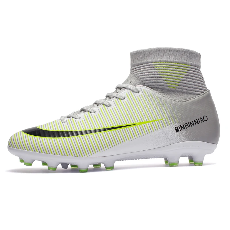 

Men's High Top Training Ankle AG Sole Outdoor Cleats Football Shoes Spike High Ankle Men Crampon Football Boots Original Cleats