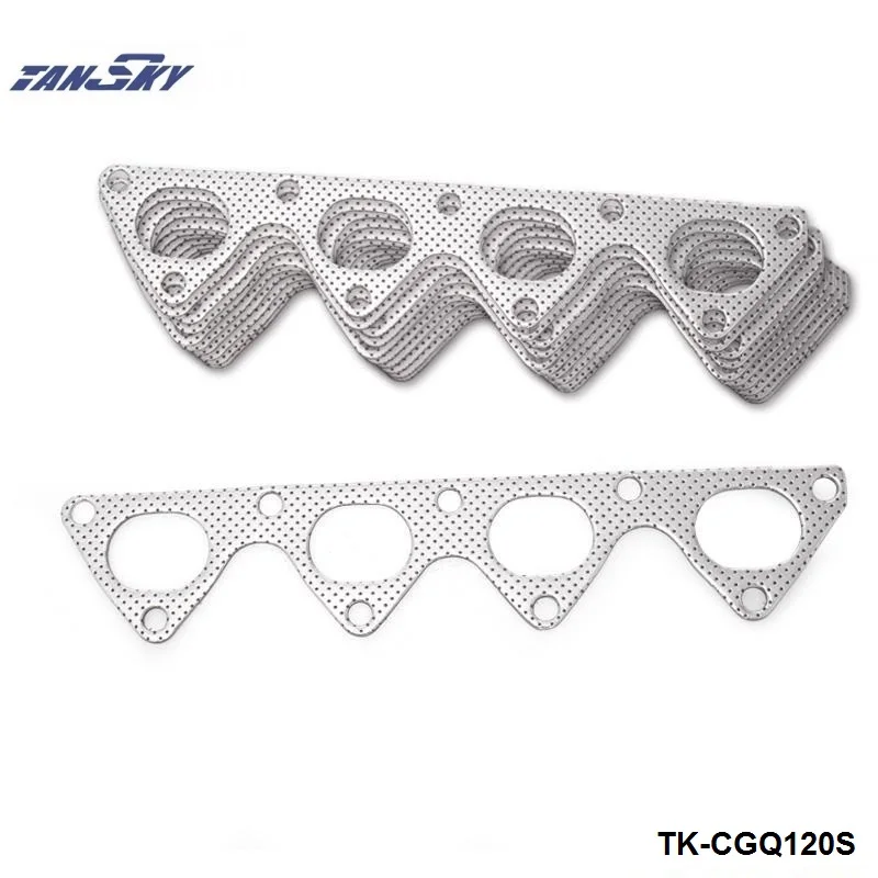 TANSKY - 10PCS/LOT  Aluminum Graphite Exhaust Manifold Header Gasket For Honda Integra Civic Crx B16 B16A B18 TK-CGQ120S