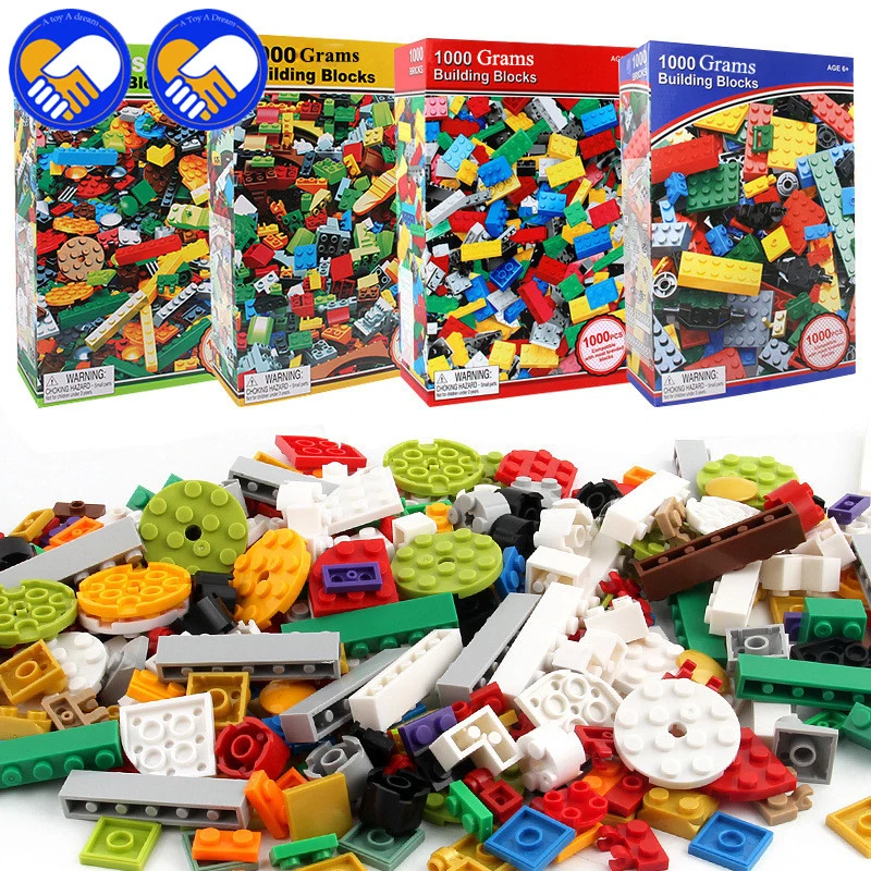 

A TOY A DREAM Mixed 1000 Grams Random Colorful Bricks Building Blocks City DIY Creative Educational Toys For Children Designer