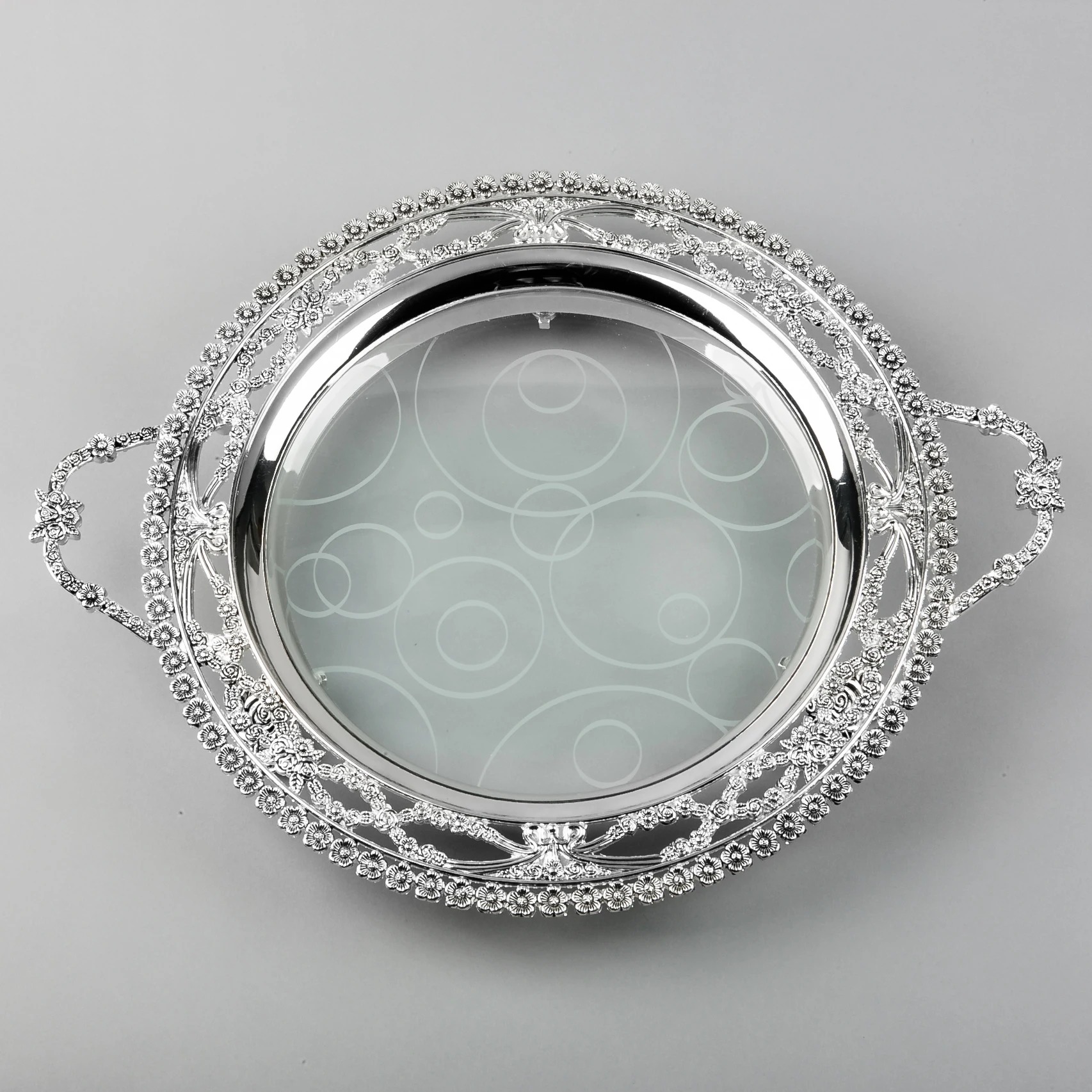 

Fashion royal banquet decoration accessories exquisite teaberries quality home decoration round fruit plate