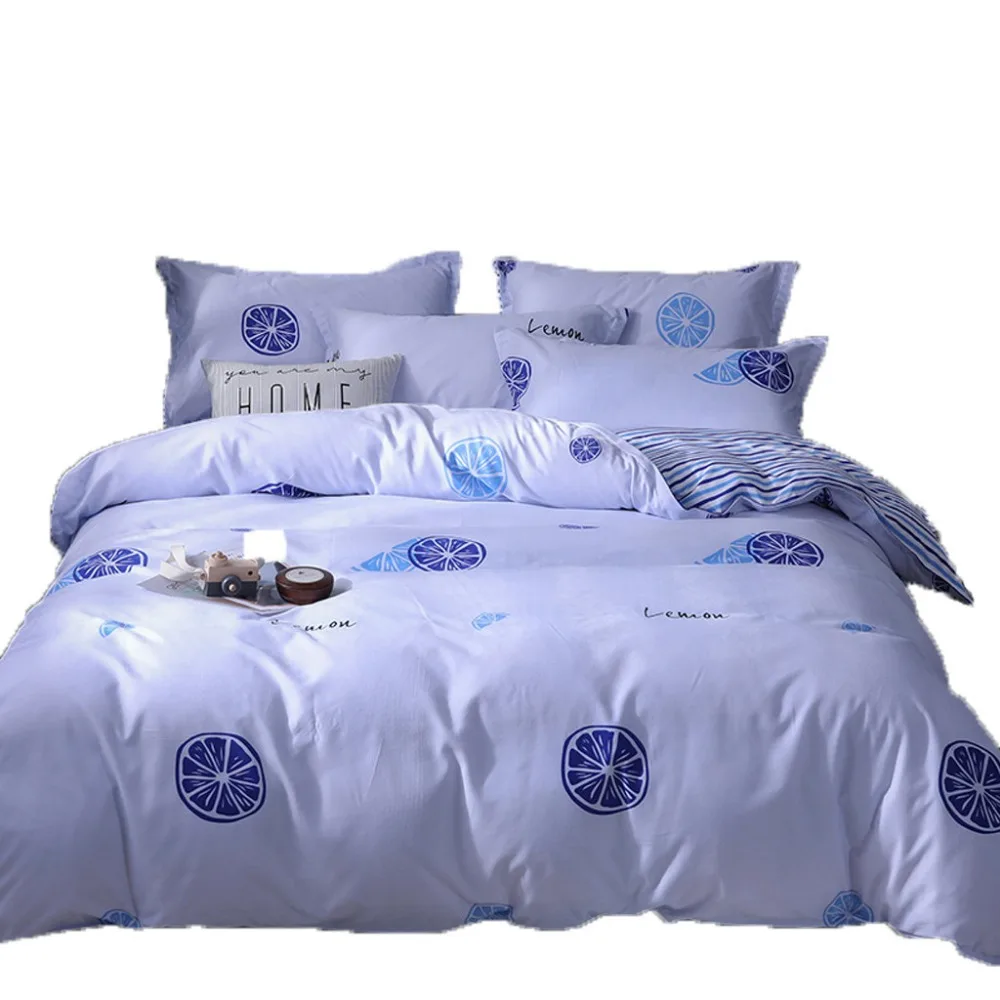 

Quilt Cover Set Polyester Bed Cover Set Three Piece Bedding Tribute Cotton Pillowcase Creative Pattern Full Size L715