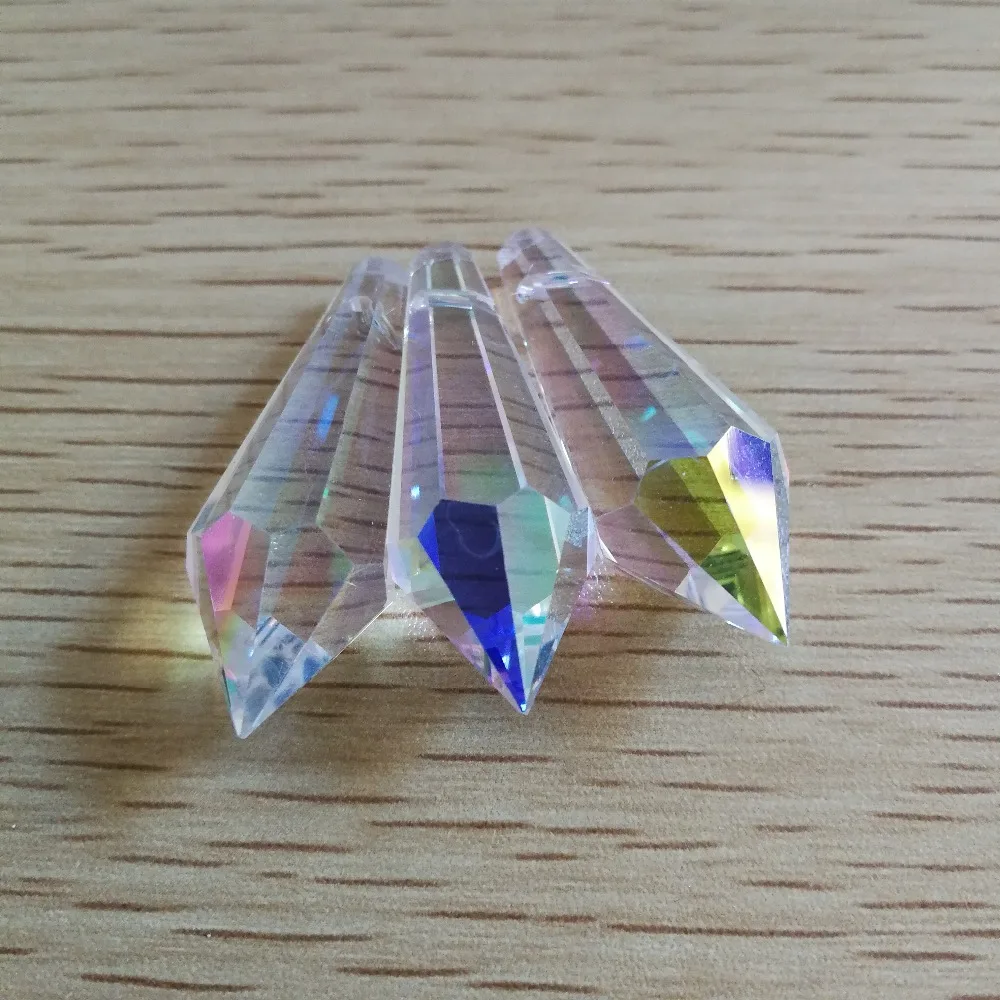 38mm AB Color Crystal icicle pendants for chandelier parts,lighting