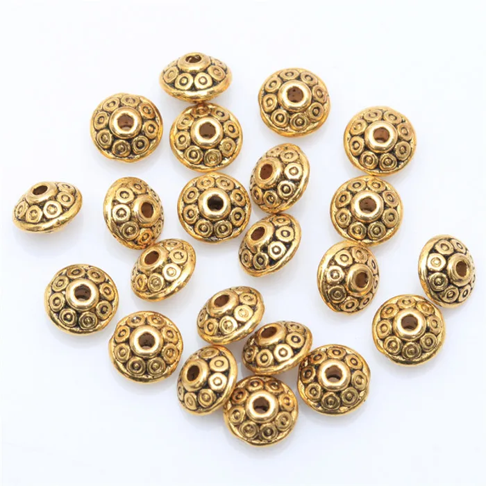 6MM Tibetan Silver/Gold/Bronze Rings Spacer Beads Jewelry Findings 100Pcs 3037 