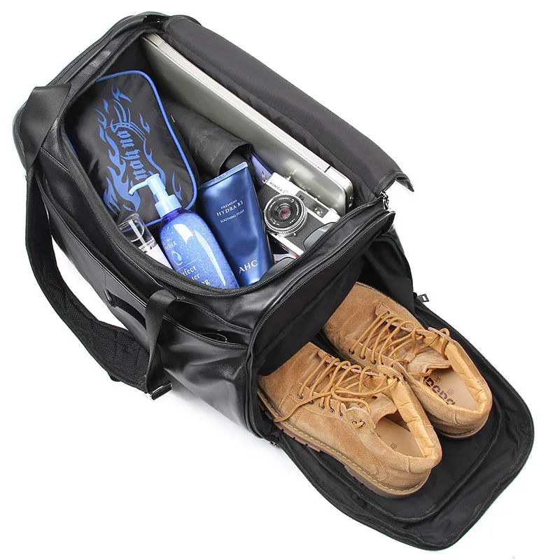 MAHEU дорожный рюкзак 40l из натуральной кожи, рюкзак на плечо двойного назначения, дорожная сумка большой емкости с отделением для обуви