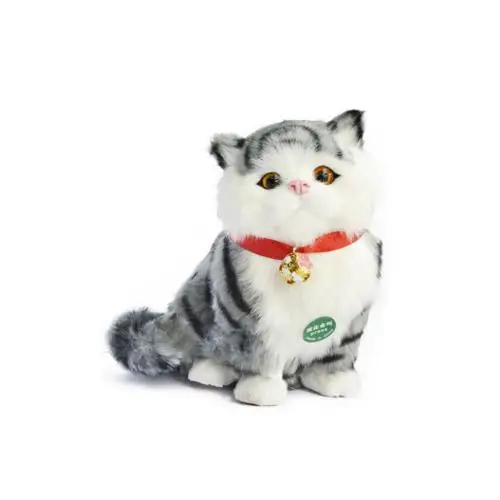 Мягкая игрушка для кошки Kawaii моделирование животных ремесло куклы плюшевые игрушки Маленькая Спящая собака для детей украшения творческие подарки - Цвет: Молочно-Белый