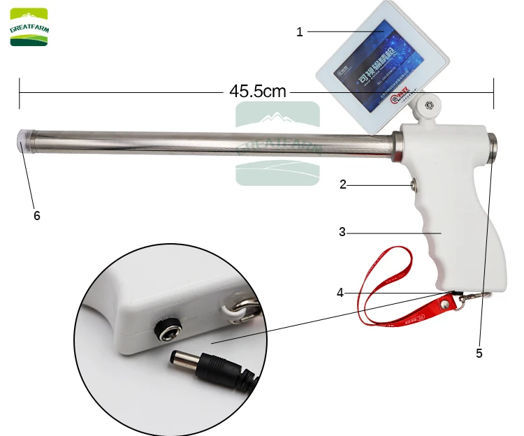 Визуальный эндоскоп с изображением коровы, свиньи, овцы, оленя, спермы, AI, пистолет, устройство для искусственного осеменения, ветеринарное устройство для разведения