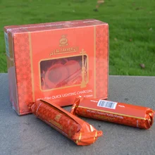 Carvão natural shisha 2 rolos/lote, luz de carvão, última vez, totalmente queima de carvão