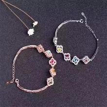 KJJEAXCMY ювелирные изделия и натуральных материалов Кристалл 925 с инкрустацией, из чистого серебра натуральный турмалиновый браслет серебро женский Бразилия clo