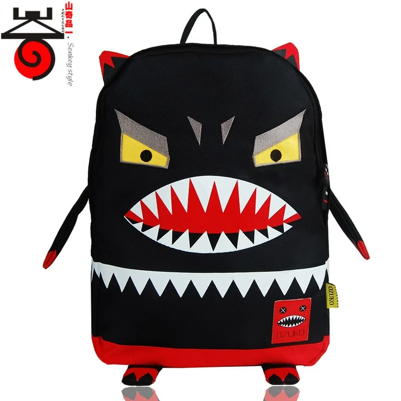 Youth Hip Hop Cartoon Expression Canvas Rucksack Backpacks For Teenage Unisex Knapsack Men School bag Couples