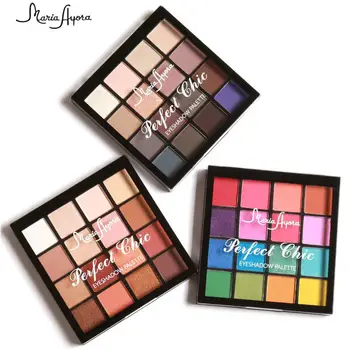 

MARIA AYORA 1pcs Makeup Eyeshadow Kit Long Lasting Pigment Warm Matte Shimmer Earth Powder 16 Colors Eyes Shadow Palette