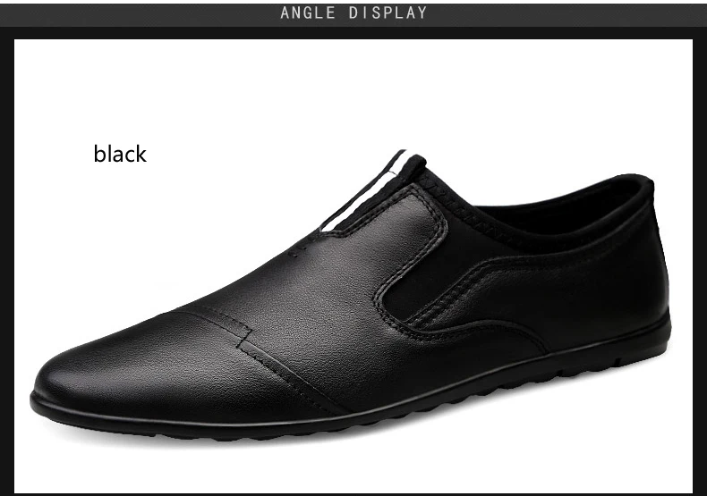 Натуральная Кожаная Мужская обувь повседневная обувь Новинка; Цвет черный, белый; обувь без застежки мужской, большого размера; большие размеры 37-46; лоферы на плоской подошве; Мужская обувь для вождения для мужчин
