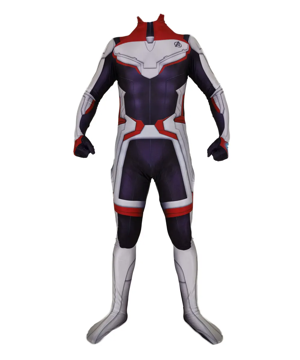Avengers Endgame Quantum Realm Cosplay Costume Superhero Captain America Captain Marvel Zentai Bodysuit Suit Jumpsuits