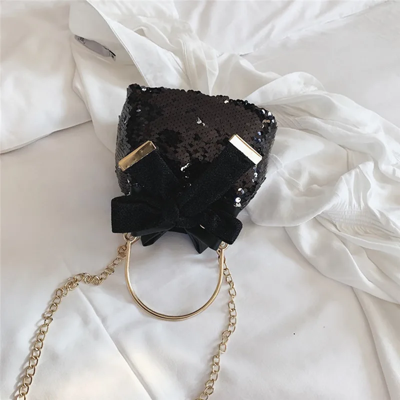 Bow Sequins Female Shoulder Bag Crossbody Bag for Women 2019 Messenger Bags women's bag bolsa feminina sac a main 30AP0413