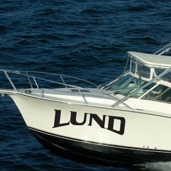 

Set of 2 Decals For Lund Boat Decor Vinyl Stickers Removable Waterproof Decals For Lund Fishing Boat Decoration