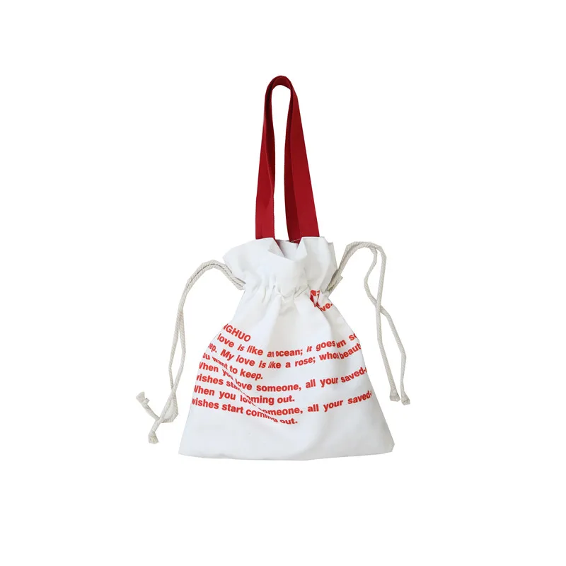 drawstring tote bag