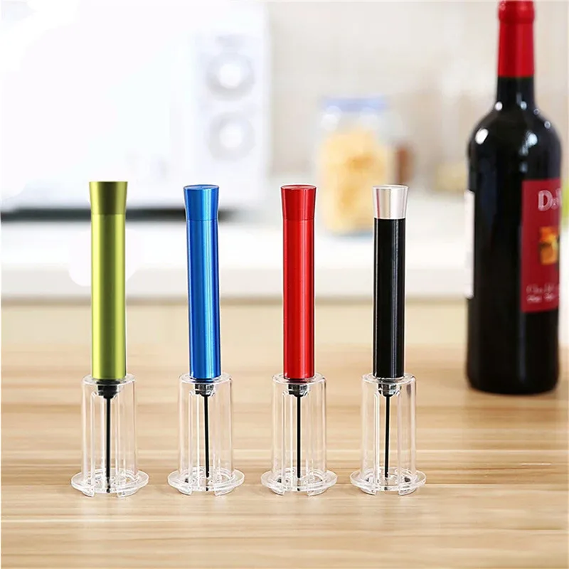 High Quality Colorful Aluminum Tube Air Pressure Bottle Opener Quick Pin Type Red Wine Bottle