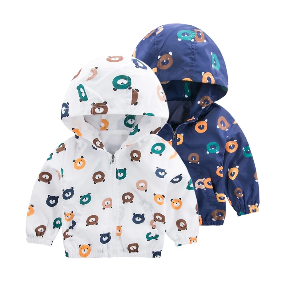 

Fashion Polyester Jacket Bear head Unisex Baby Outerwear Coat Boys Girls Kids Children Hooded Clothing