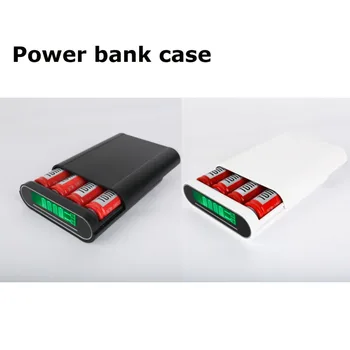 

DIY PowerBank Case For iphone Android 18650 Battery Charger Dual USB 5V 2A LCD Indicator Screen 4 slots power bank Box