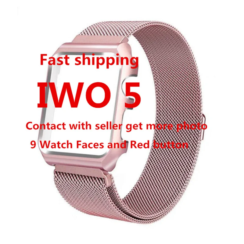 

Smart Watch Men MTK2502C 42mm IWO 1:1 Smart Watch Heart Rate Monitor Call/SMS Reminder For Ios Android Phone for Christmas Gift