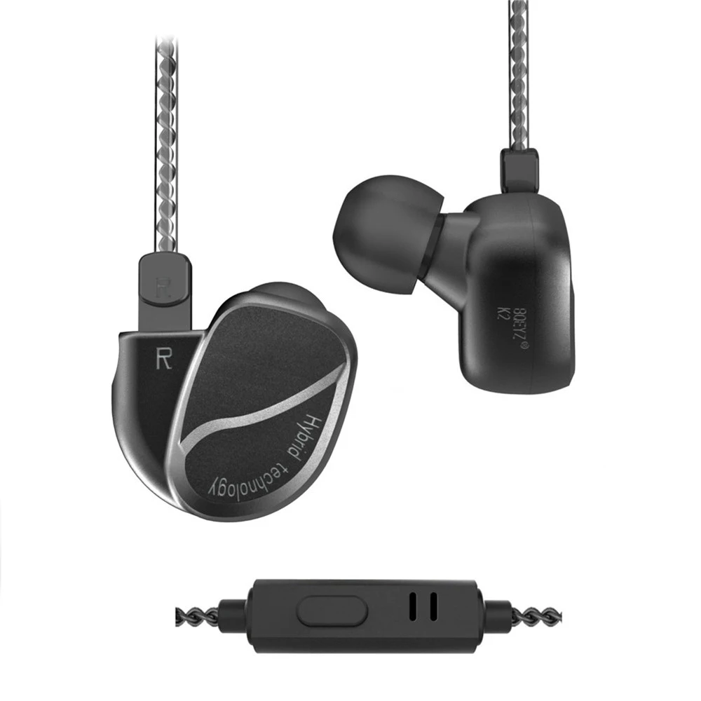 Bqeyz K2 2DD + 2BA гибридные наушники спортивные Шум шумоподавления стерео DJ