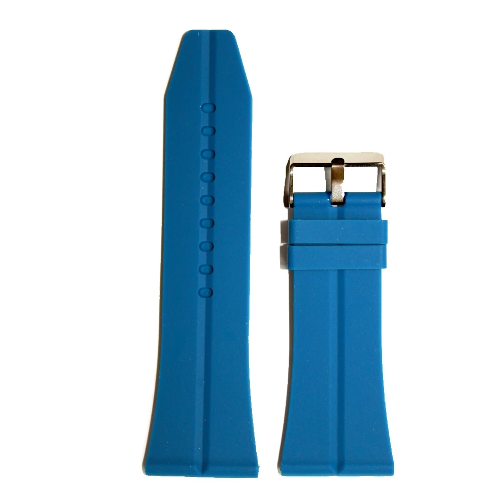 

34mm Trendy Blue Silicone Jelly Rubber Unisex Watch Band Straps WB1045C34JB