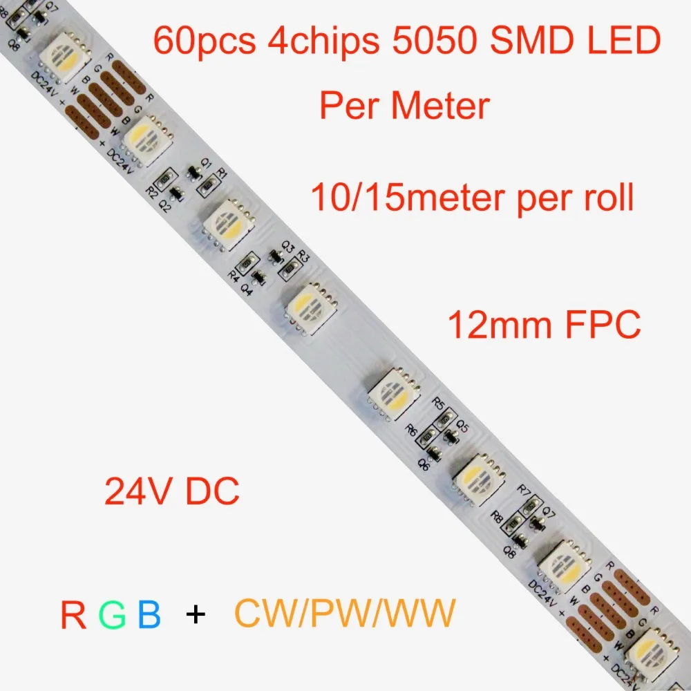

10m or 15m a roll/ a lot, constant current led flexible strips light, 15m with 900pcs 5050 RGBW smd led, 60led/m