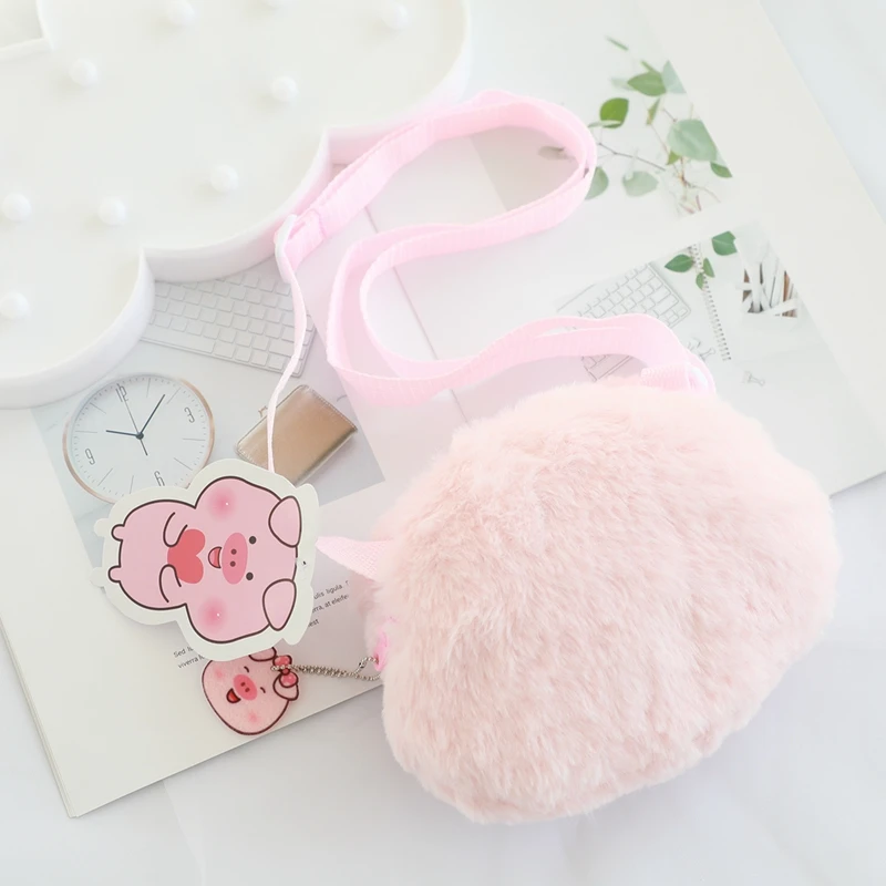 14 см * см 17 см милые свиньи игрушки Мягкая свинья плюшевый Кошелек плюшевая сумка-мессенджер Детская сумка подарки на день рождения для