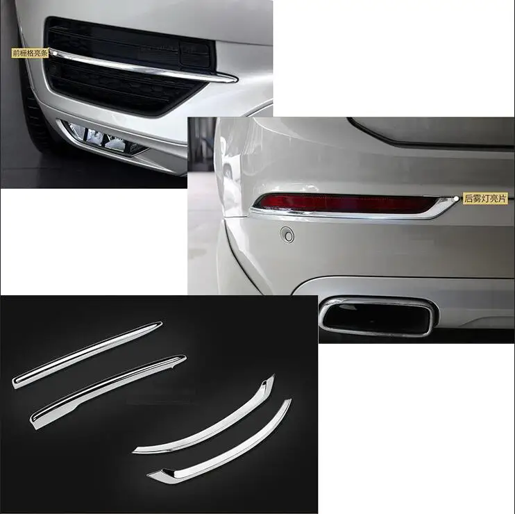 

car-styling case For Volvo XC90 2016 2017 car styling ABS Front / Rear Fog Light Lamp Cover Trims 3 Model For Choice