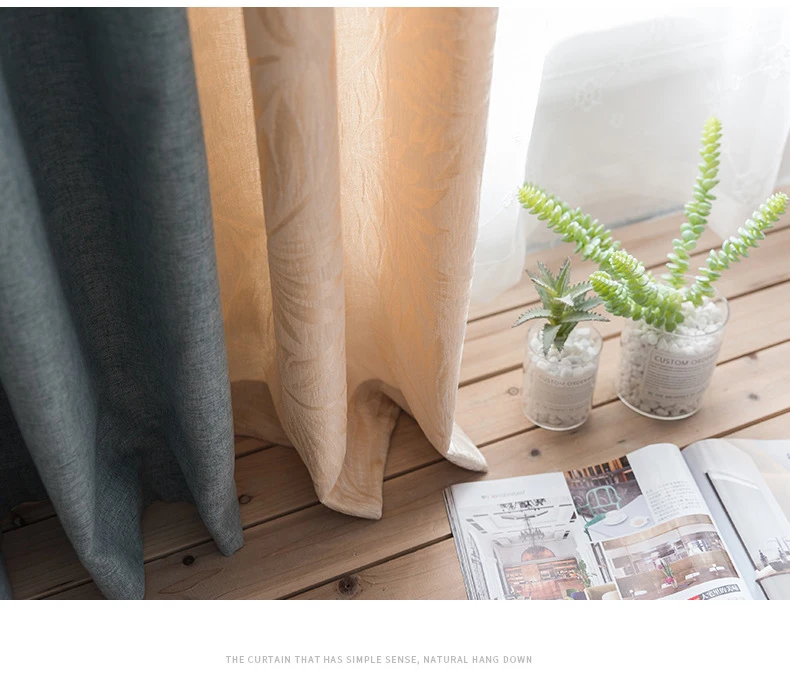 Clearance Solid Color Faux Linen Blackout Curtains for Living Room Modern Curtains for Bedroom Window Curtains kitchen Curtains Blinds 17