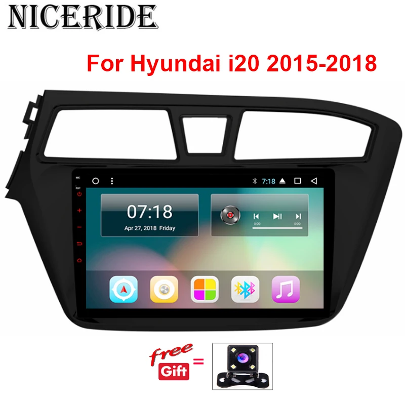Cheap Android 7.1 Car Radio for HYUNDAI I20 2014 2015 2016 2017 Car DVD Player Radio CD AUDIO Radio GPS Navigation Multimedia BT wifi 9