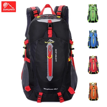 

40L Nylon Hiking Backpack Moutaineering Climbing Rucksack Camping Trekking Bag Travel Waterproof Riding Pack Sports Fitness Bags