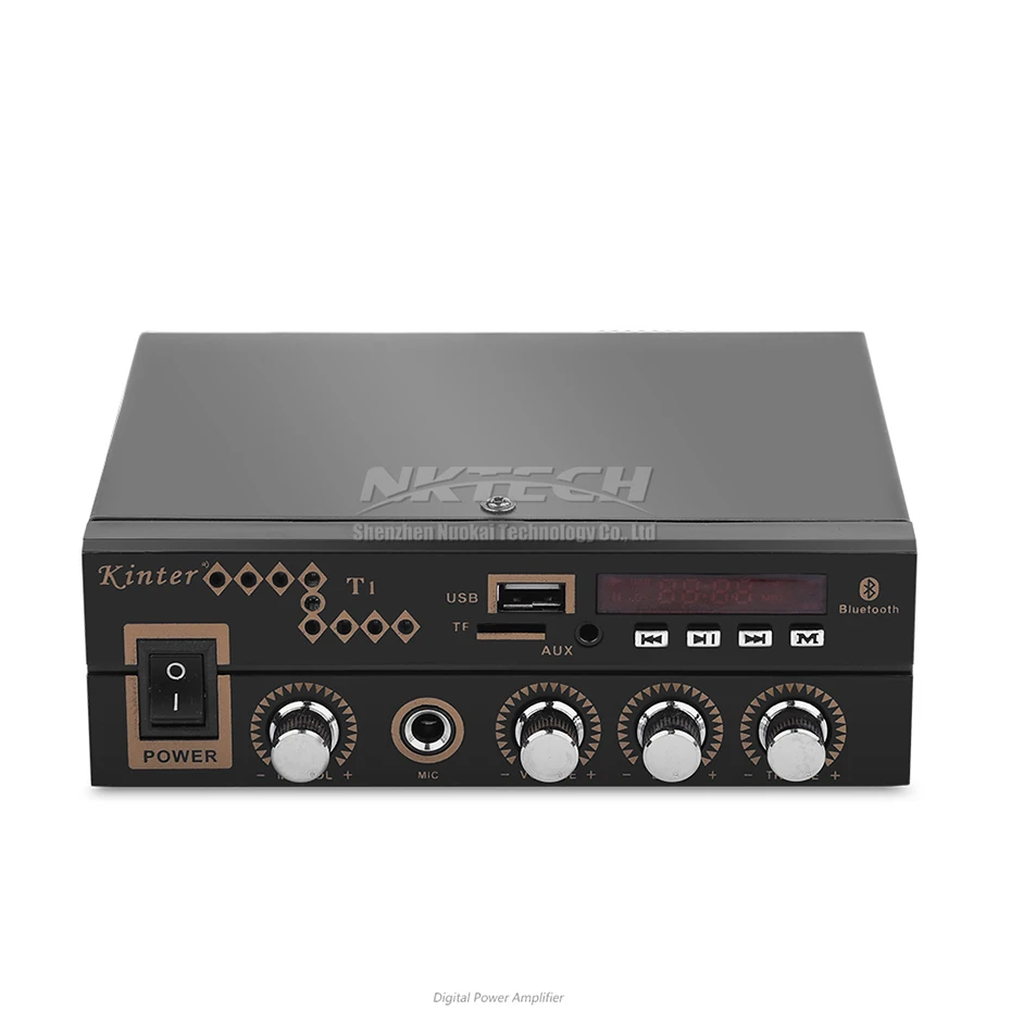 Автомобильный усилитель мощности Kinter T1 цифровой аудиоплеер Bluetooth 2CH 25 Вт RMS Hi Fi