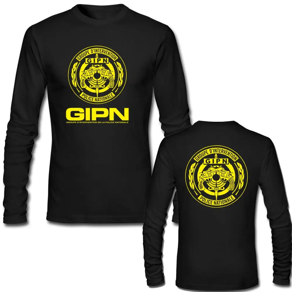 Men Black Мужская рубашка с длинными рукавами русская спецназ ATJ LUCKO French GIPN GIGN Navy CTLO Nepal RGR EKO COBRA Австрия полиция спецназ - Цвет: Men Black