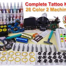 Татуировки стартовый комплект татуировки оборудование китай 2 татуировки 28 цветных чернил YLT-5
