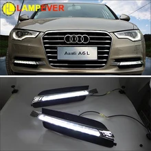 Lampever автомобильный DRL Комплект для Audi A6 A6L C7 2012 2013 светодиодный дневные ходовые огни супер яркий водонепроницаемый дневной свет