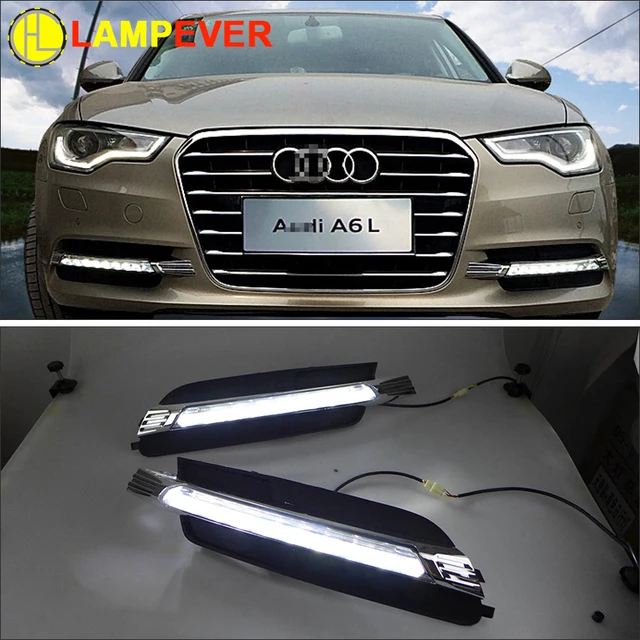 Lampever Car DRL kit for Audi A6 A6L C7 2012 2013 2014 2015 LED Daytime Running Lights Super