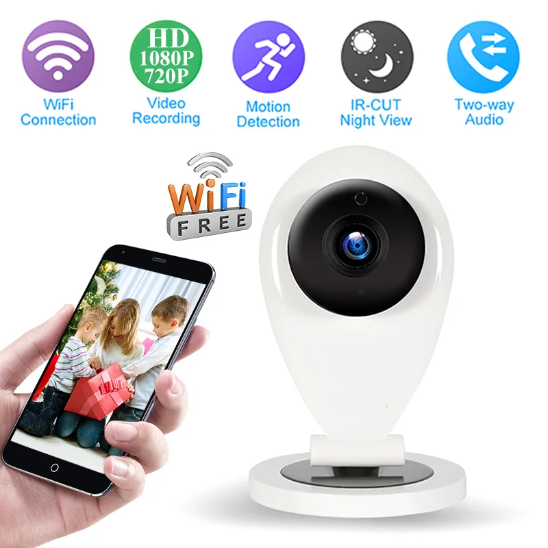1080P Wifi IP Camera Mini CCTV Wireless Home Baby Monitor P2P Two Way Audio 32G SD Card Security Cameras | Безопасность и защита