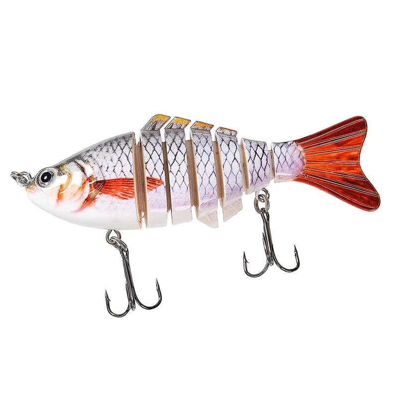 Isca de Pesca Equipamento de Pesca Isca de Pesca com 6 Seções Swimbait com 6 Gancho Superior 10 Cm-4 - 0.55 Oz-15.4g 5 pc 7 4 Iscas artificiais