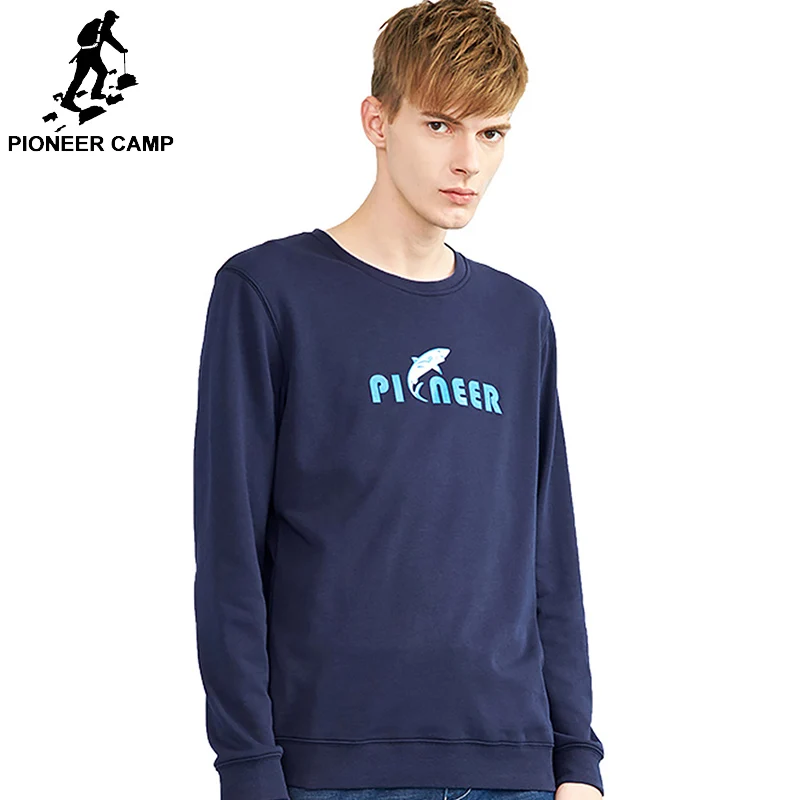 

Pioneer camp hoodies sweatshirts men brand clothing casual shark printed sweatshirt male quality tracksuit AWY802199