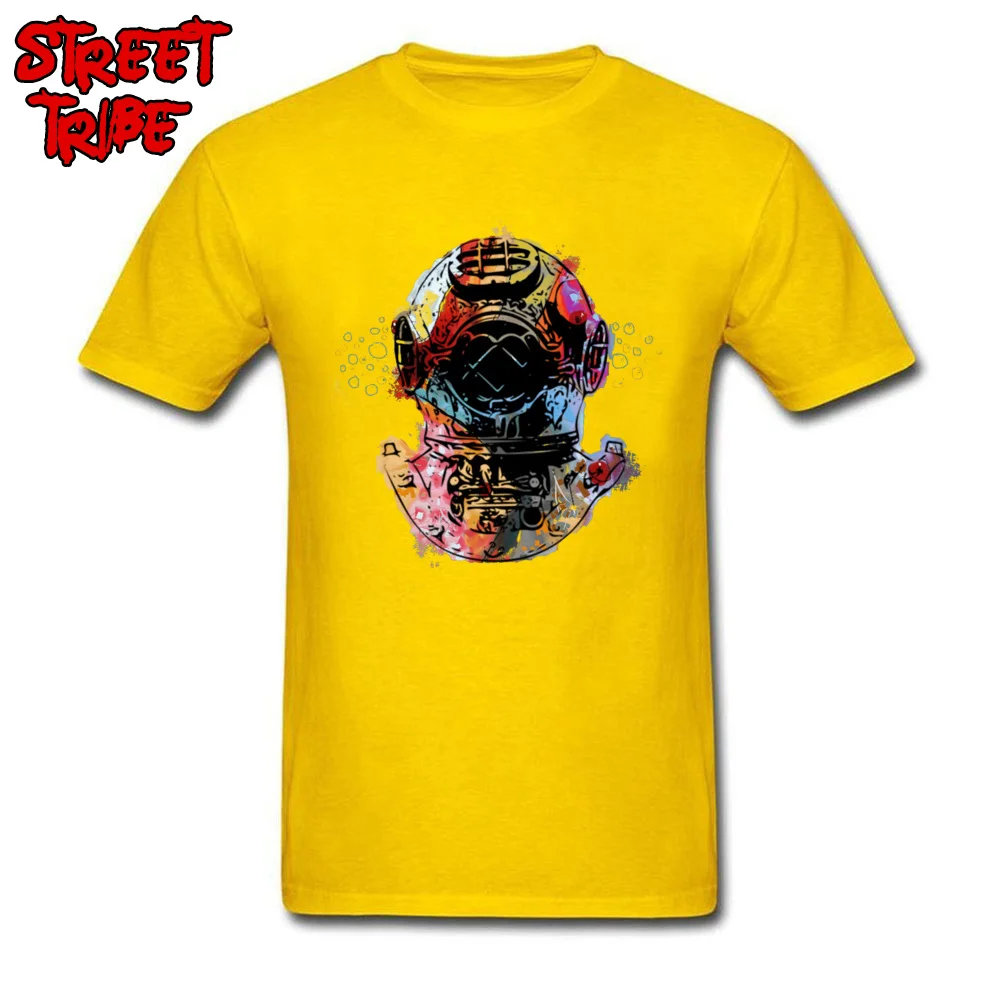 Round Neck Dive Deep 21486 Pure Cotton Men's T Shirts 3D Printed Short Sleeve T Shirt New Design Custom Sweatshirts Dive Deep 21486 yellow