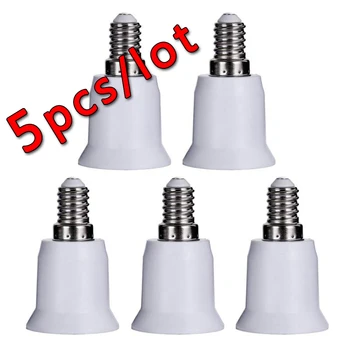 

5pcs E14 to E27 Lamp Holder E14 to E26 Adapter Converter Power Adapter Light Lamp Bulb Base Socket LED Light Bulb Extend Plug