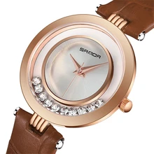 Top Brand SANDA Luxury Women Watches Fashion Casual Watches Quartz Clock Leather Strap Watch Ladies Wristwatch Montre Femme P245