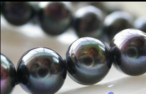 

FREE SHIPPINGNICE AA 17" 10mm BLACK ROUND FRESHWATER PEARL NECKLACE