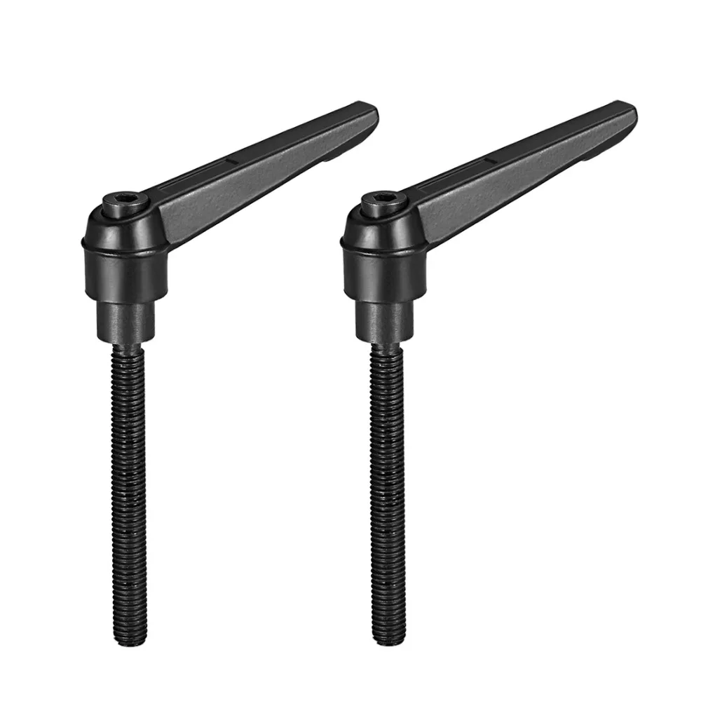 

Uxcell 2PCS 40mm to 70mm M10 M6 M8 Ratchet Level Adjustable Handle Lever Clamping Handles Knob Machinery Tools Matte Black
