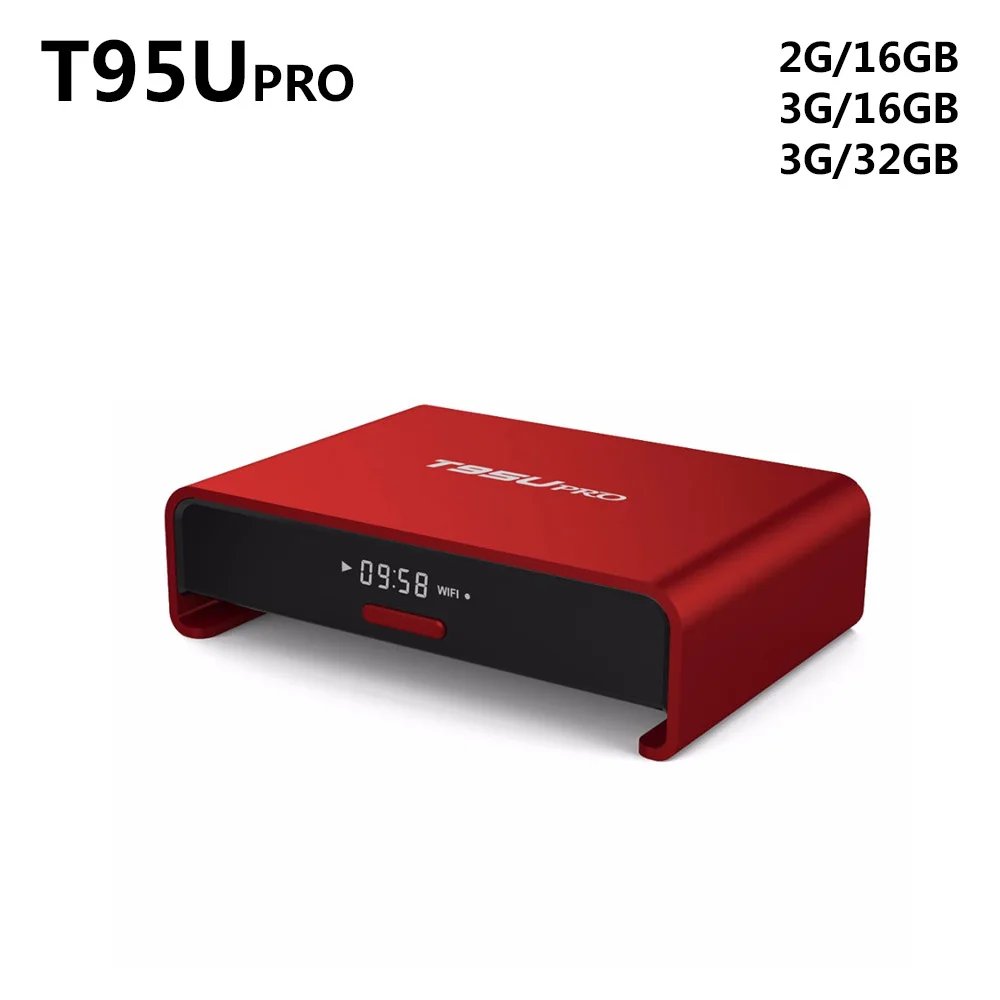 

T95U PRO Android 6.0 TV Box Amlogic S912 Octa core Support Dual band WiFi VP9 H.265 UHD 4K Player RAM 2GB/3GB ROM 16GB/32GB